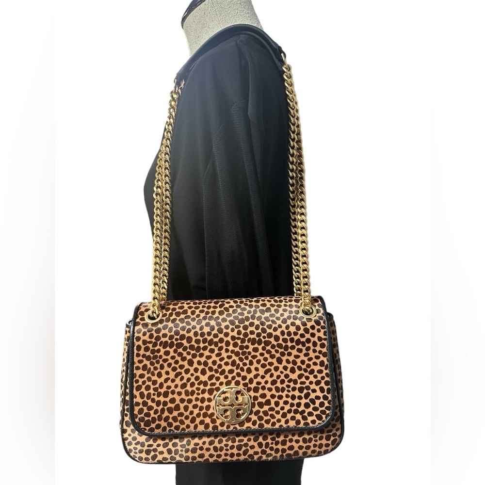 NWT Authentic Tory Burch Willa Shoulder/Crossbody Bag in Leopard Print